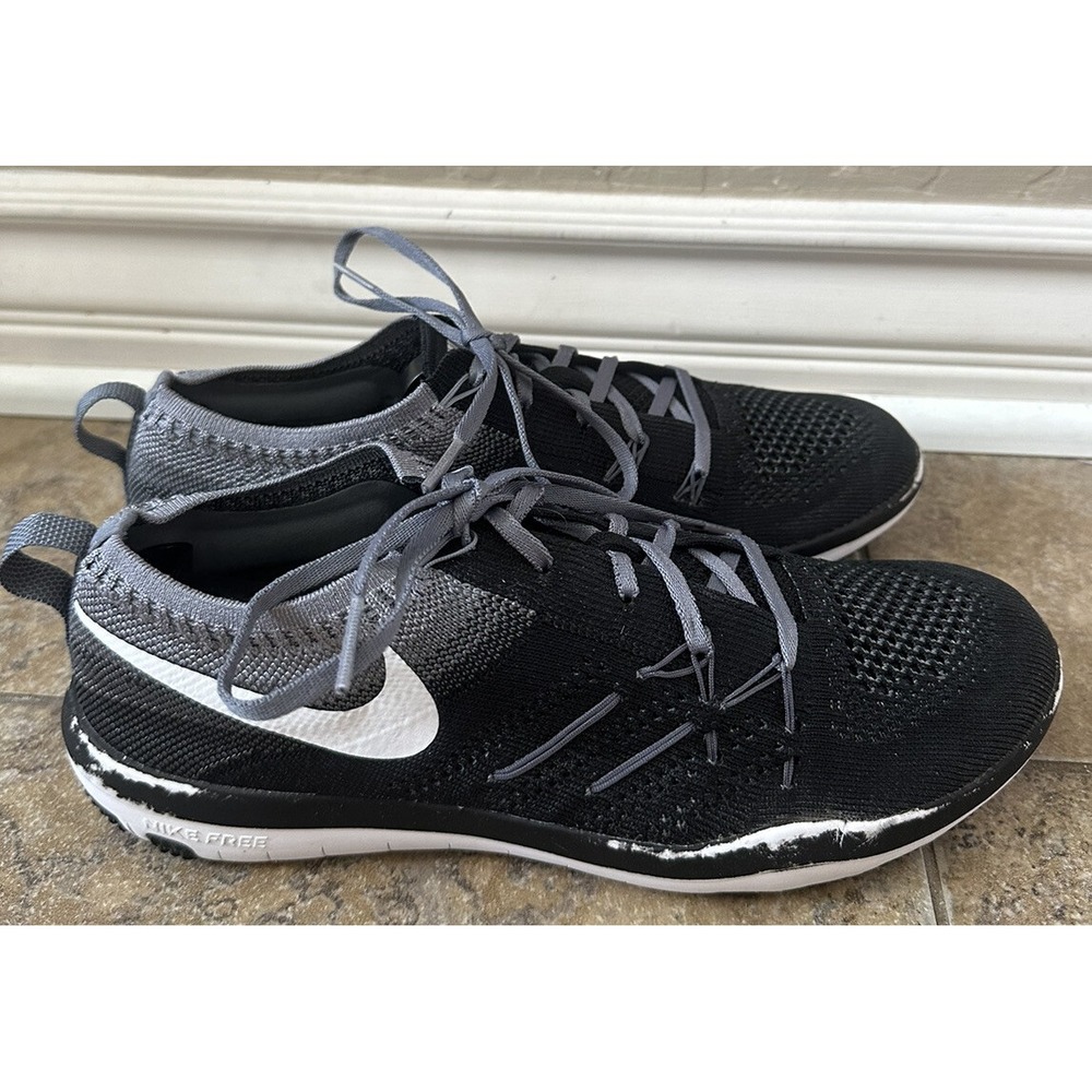 Nike Free Trainer Focus Flyknit Training Shoes Sneakers Womens Size 7.5 Black
